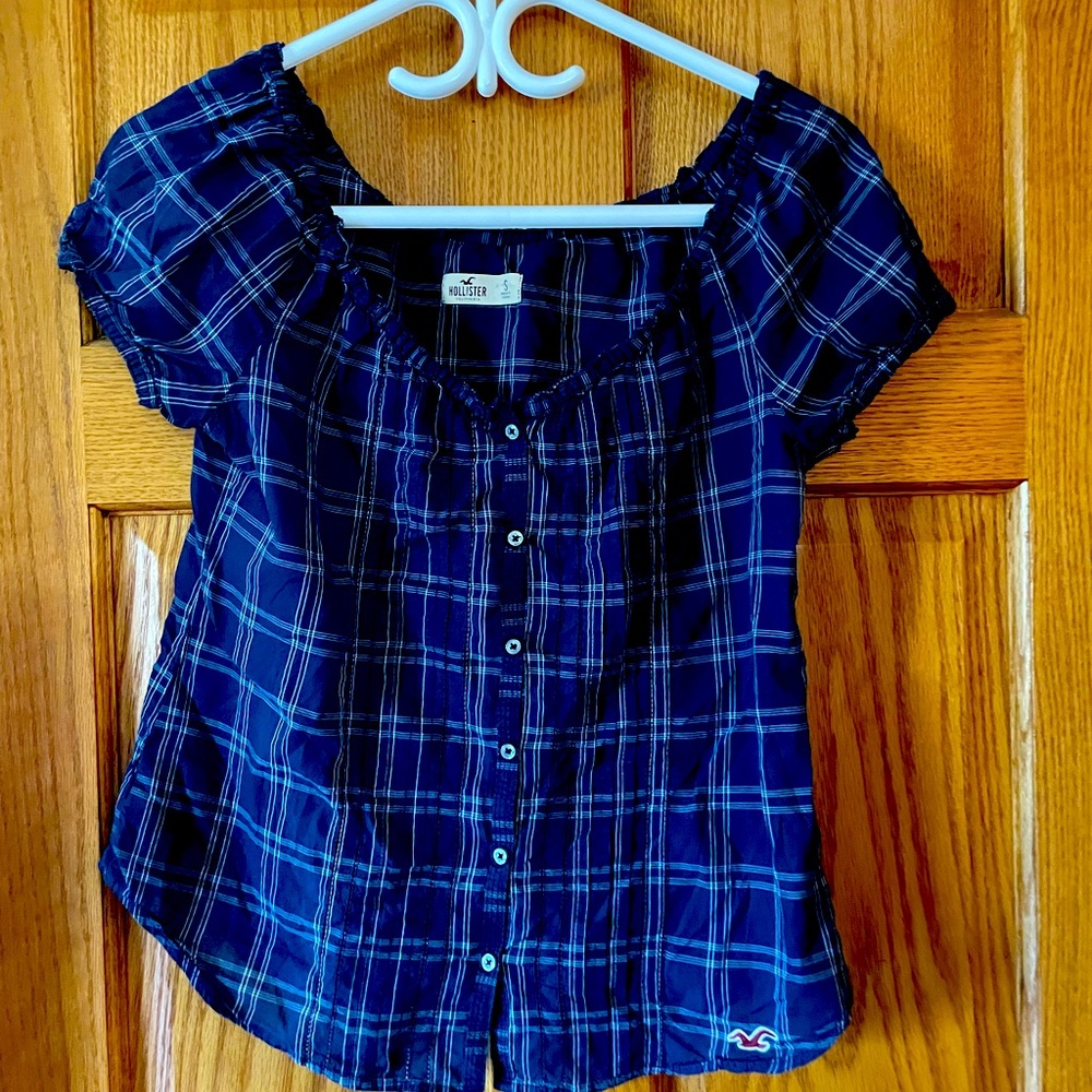 Navy shirt, Hollister size small